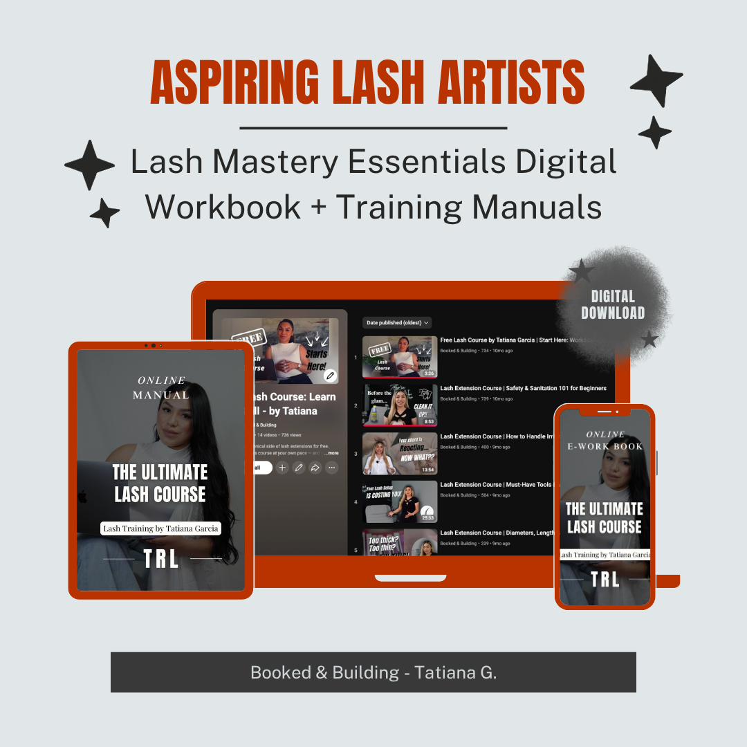 Beginner Lash Artist Training Bundle | Lash Mastery Essentials Digital Workbook + Training Manuals
